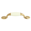 332 Beige / Brass Classy Ceramic Pull