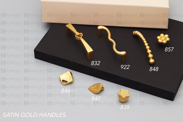 922 Plain Satin Gold Pull