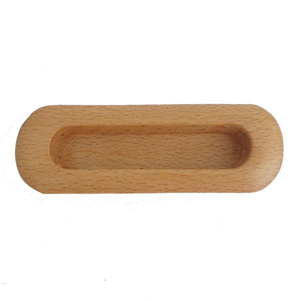 3502 Rounded Light Oak Wooden Flush Pull - Magnificent Marketing (DIY Builders Hardware)