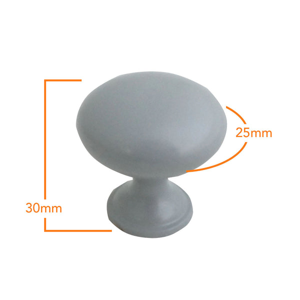 387 Plain Gray Zinc Alloy Knob