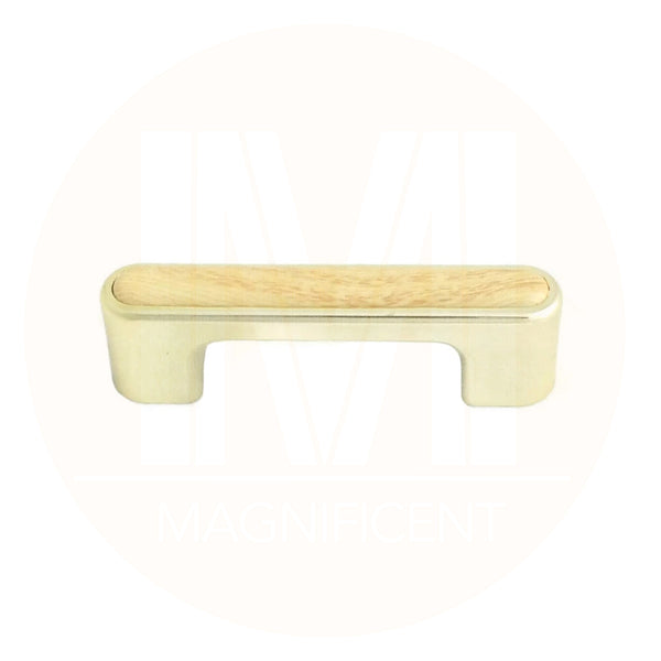 391 Oak Wrapped in Brass Plastic Pull Handle