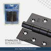 Bucci Stainless 304 Matte Black Hinges