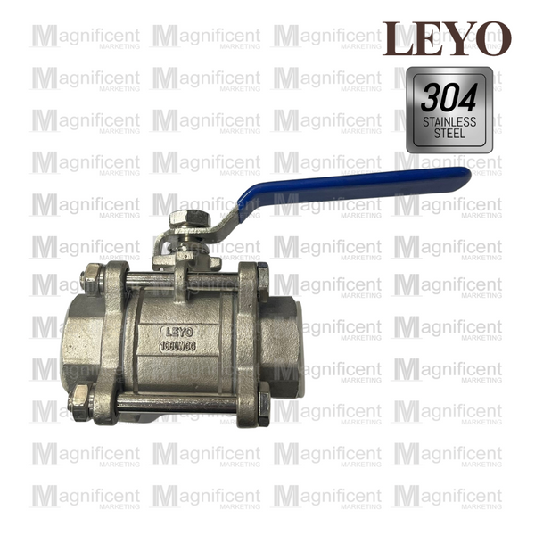 Leyo Stainless 304 Ball Valve 200 psi (3pc Design)