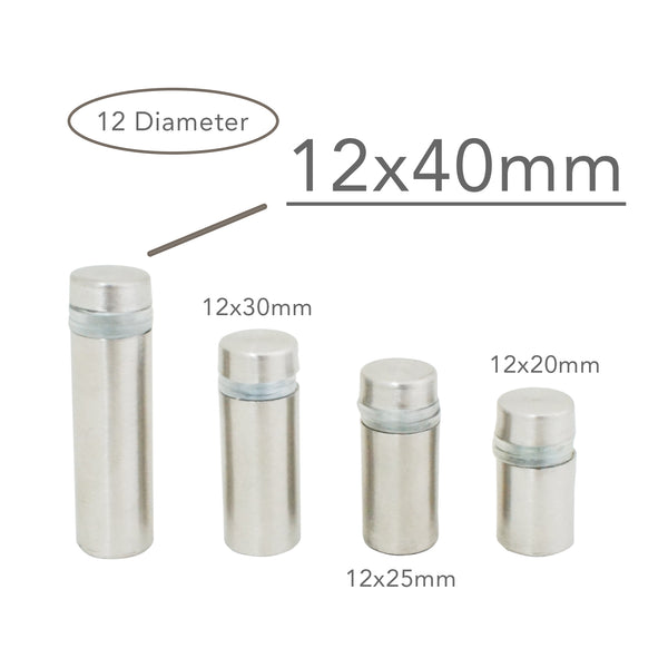 12mm Glass Standoff Sign Board Holder (Stainless)