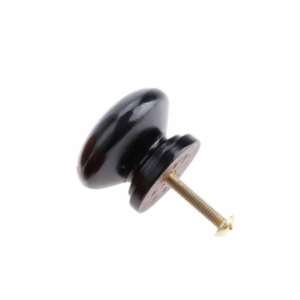 4102 Black Coated Wood Knob