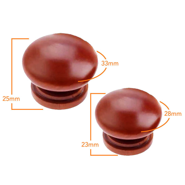 4102 Teak Color Wood Knob