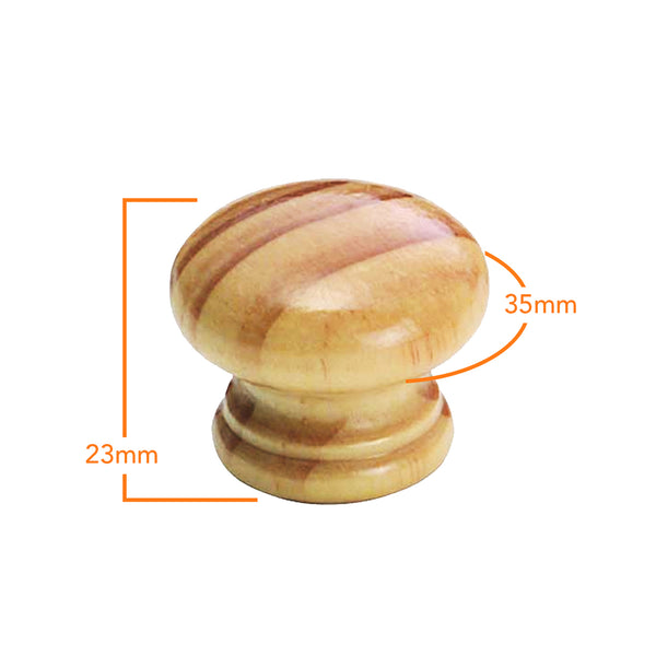 4108 Light Pine Wooden Knob