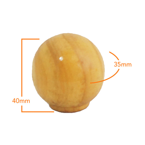 4112 Spherical Light Pine Wooden Knob