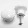 1230 Plain White Plastic Knob