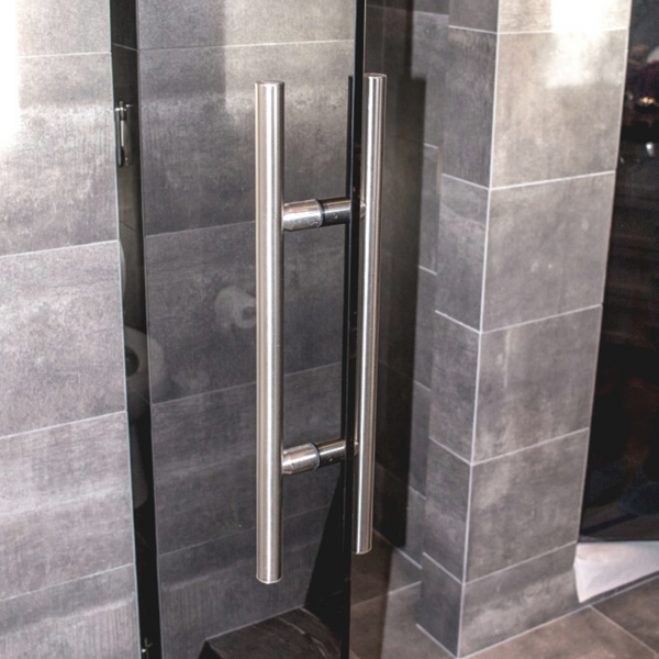 Round H-Handle 1200mm Chrome Door Pull