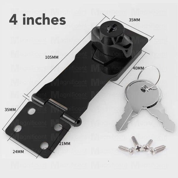 Black Keyed Hasp Lock