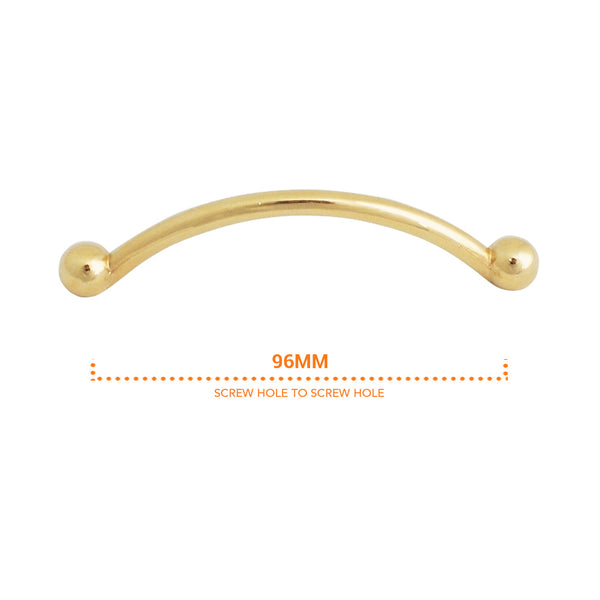 502 128mm Brass Plated Pull