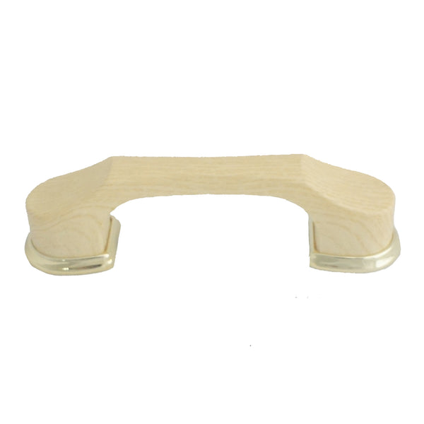 523 Oak with Brass Base Plastic Pull Handle - Magnificent Marketing (DIY Builders Hardware)