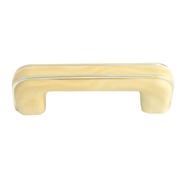 550 Oak with Brass Stripes Plastic Pull Handle - Magnificent Marketing (DIY Builders Hardware)