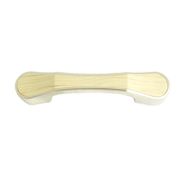 554 Light Oak Wrapped in Brass Plastic Pull Handle - Magnificent Marketing (DIY Builders Hardware)