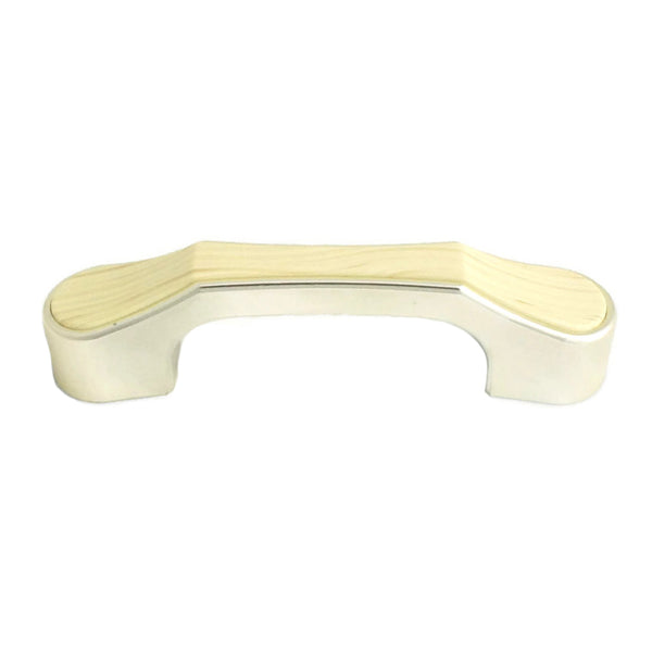 554 Light Oak Wrapped in Brass Plastic Pull Handle - Magnificent Marketing (DIY Builders Hardware)