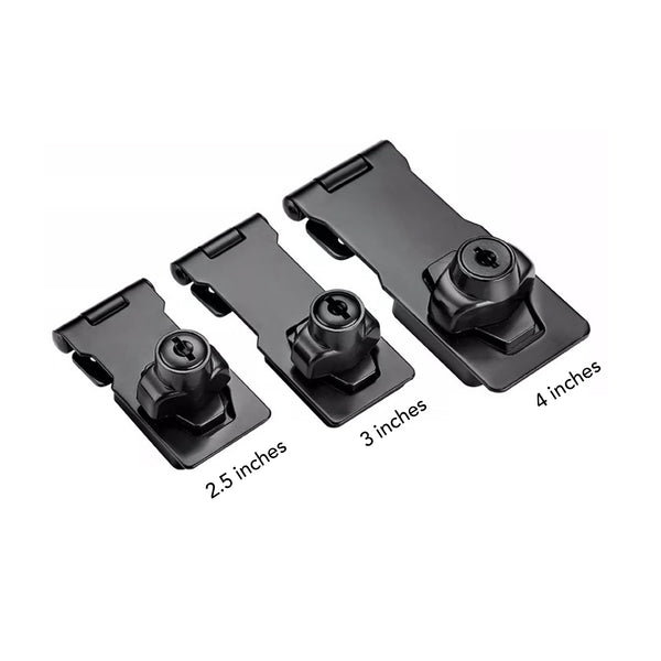 Black Keyed Hasp Lock