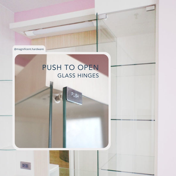 Tajima Glass Hinge Single Push Magnetic