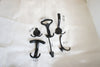 Black Powder Coated Coat and Hat Hooks