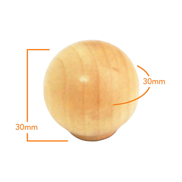 6108 Spherical Light Oak Wooden Knob