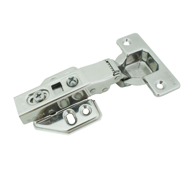 Giano Stainless Hydraulic Clip On Full Overlay Hinge