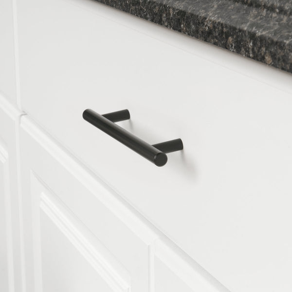 7925 Matte Black Hollow T Bar Handle