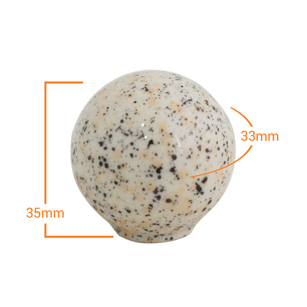 6533 Rounded Dynasty Granite Plastic Knob