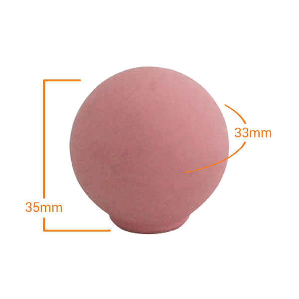 6533 Rounded Matt Pink Plastic Knob