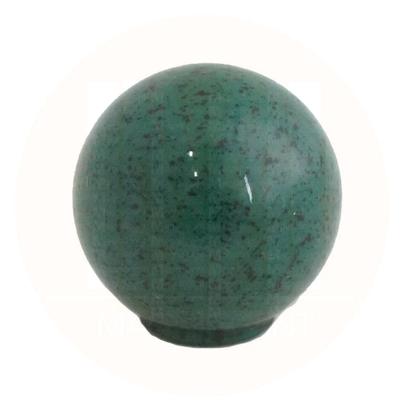 6533 Rounded Green Marble Plastic Knob