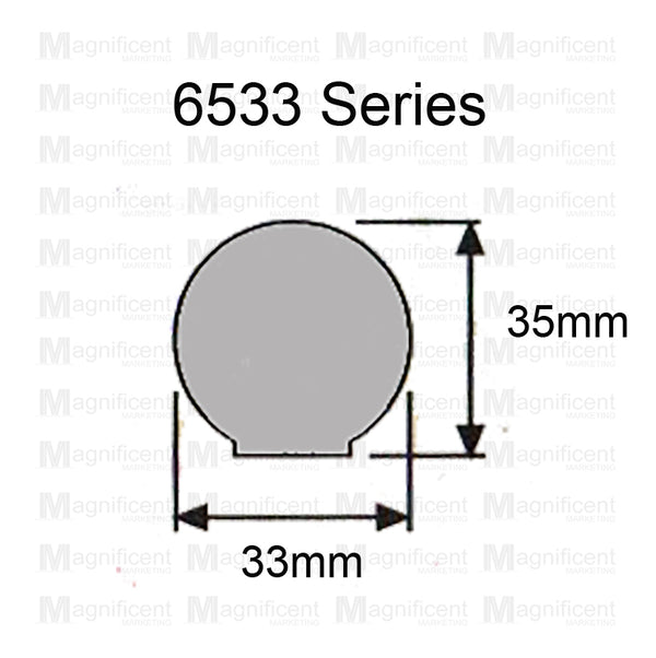 6533 Rounded Matt Pink Plastic Knob