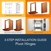 Stainless 360 Degree Rotating Concealed Pivot Hinge (140kg)