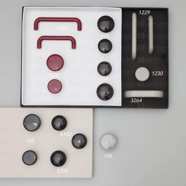 1230 Plain Gray Plastic Knob