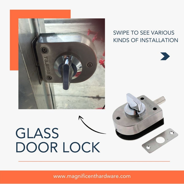 Tajima Frameless Double Glass Door Lock