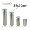 25mm Glass Standoff Sign Board Holder (Stainless)