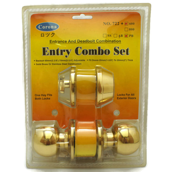Corona Entrance Keyed & Single Deadbolt Combination Lock