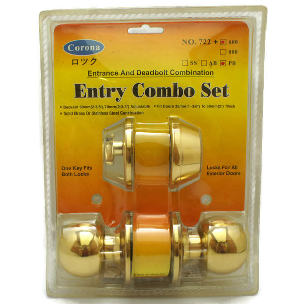 Corona Entrance Keyed & Single Deadbolt Combination Lock
