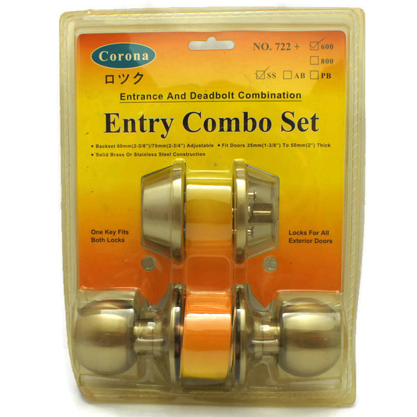 Corona Entrance Keyed & Single Deadbolt Combination Lock