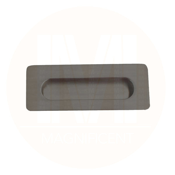 7872 Rectangle Black Flush Pull