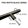 7925 Matte Black Hollow T Bar Handle