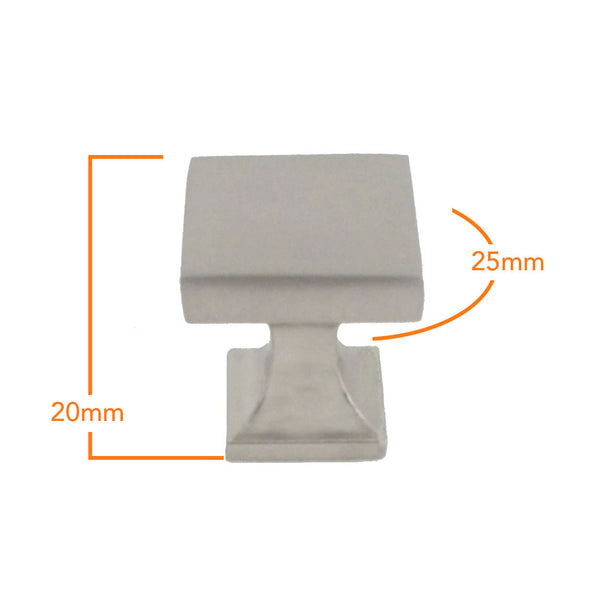 8018 Square Stainless Knob