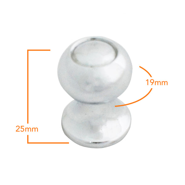 8040 Plain Chrome Knob Handle
