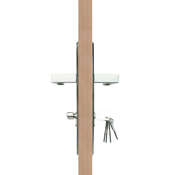 Corona Entrance Mortise Lockset with Square Backplate