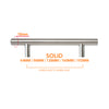 8925 Stainless Solid Pull Handle