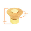 9190 Wooden Knob with Brass Base