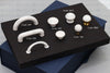 106 Black Spherical Ceramic Knob with Brass Base