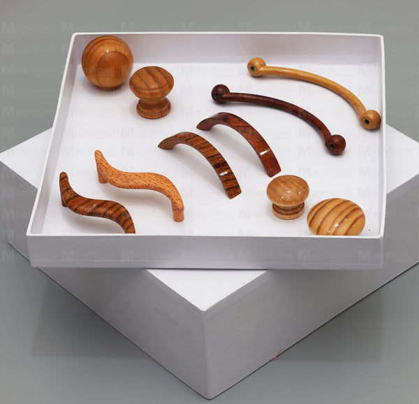 4112 Spherical Light Pine Wooden Knob