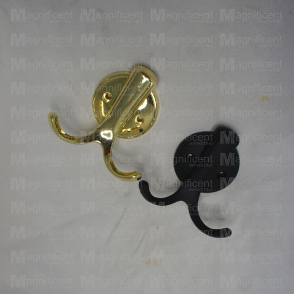 Black Powder Coated Coat and Hat Hooks