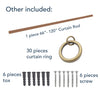 Egg Antique Brass Iron Curtain Rod Set