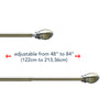 Egg Antique Brass Iron Curtain Rod Set