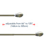 Egg Antique Brass Iron Curtain Rod Set
